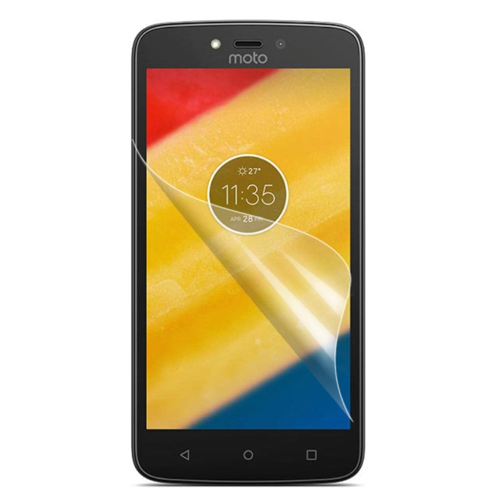 Motorola Moto C Plus beskyttelses skjerm laget av hybrid - Gjennomsiktig - 3 stk. I pakken