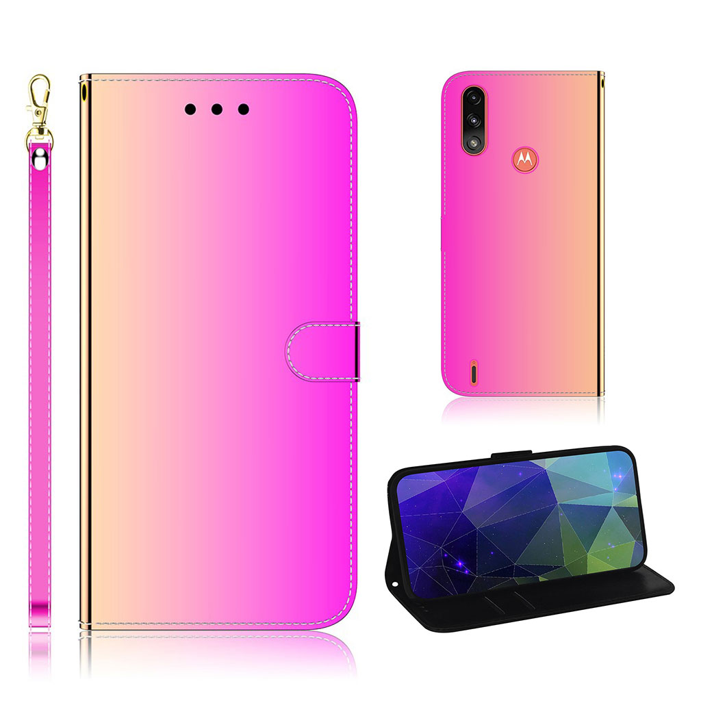 Mirror Motorola Moto E7 Power flip-etui - Rose
