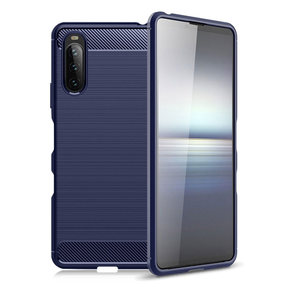 Carbon Flex Sony Xperia 10 III deksel - Blå