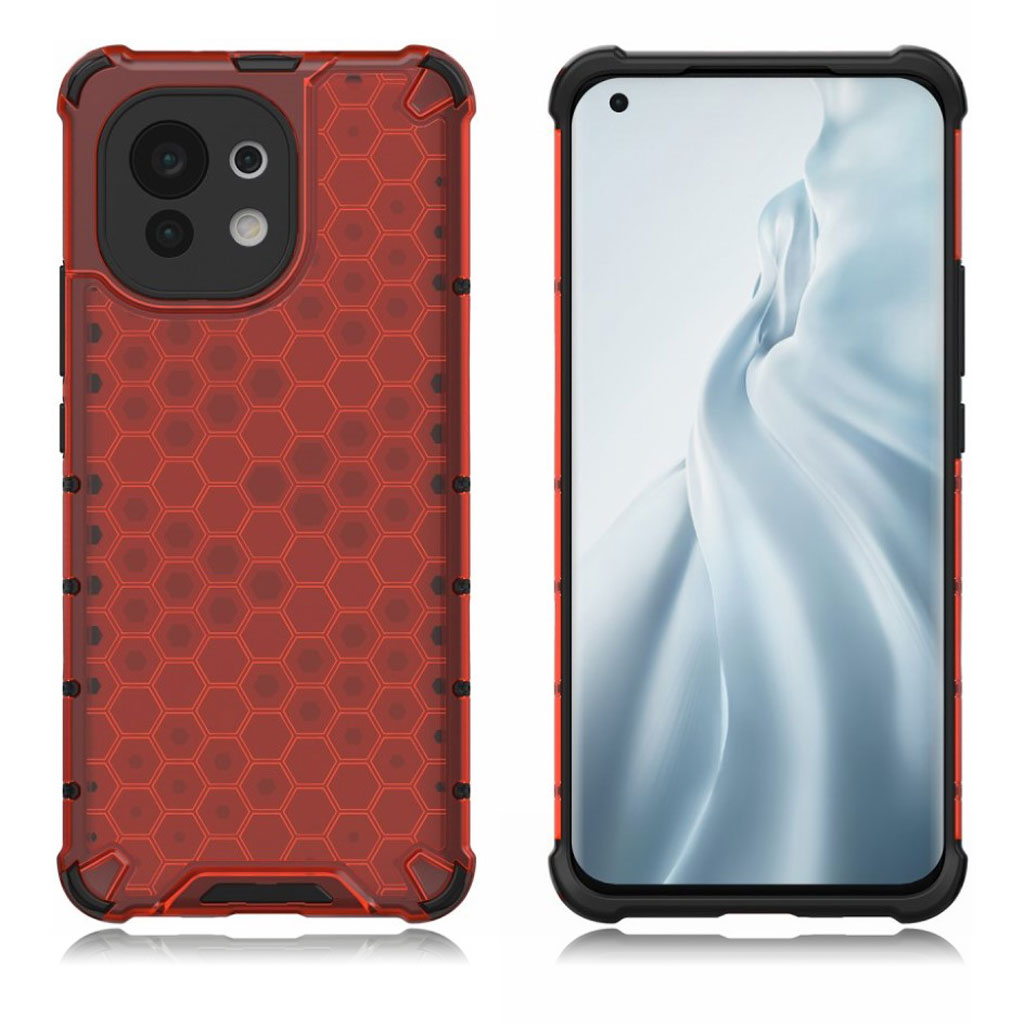 Bofink Honeycomb Xiaomi Mi 11 Etui - Rød