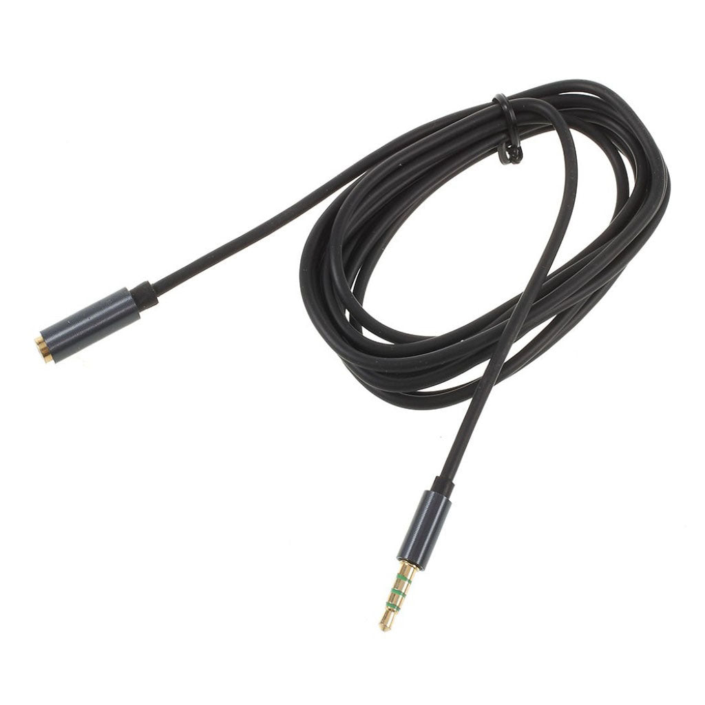 Universal 3.5mm forlengelses kabel - svart