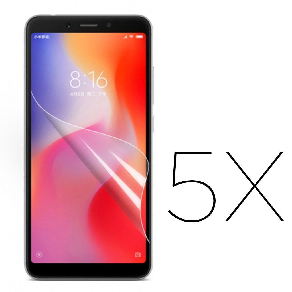 Xiaomi Redmi 6 beskyttelses hinne til skjerm av herdet glass 5pakk - gjennomsiktig