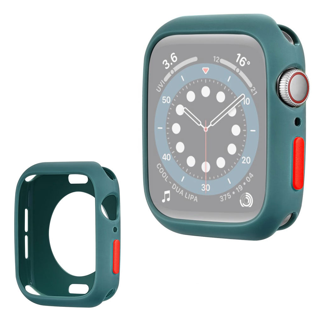 Apple Watch Series 3/2/1 38 mm silikonramme i godterifarge - Grønn / Rød