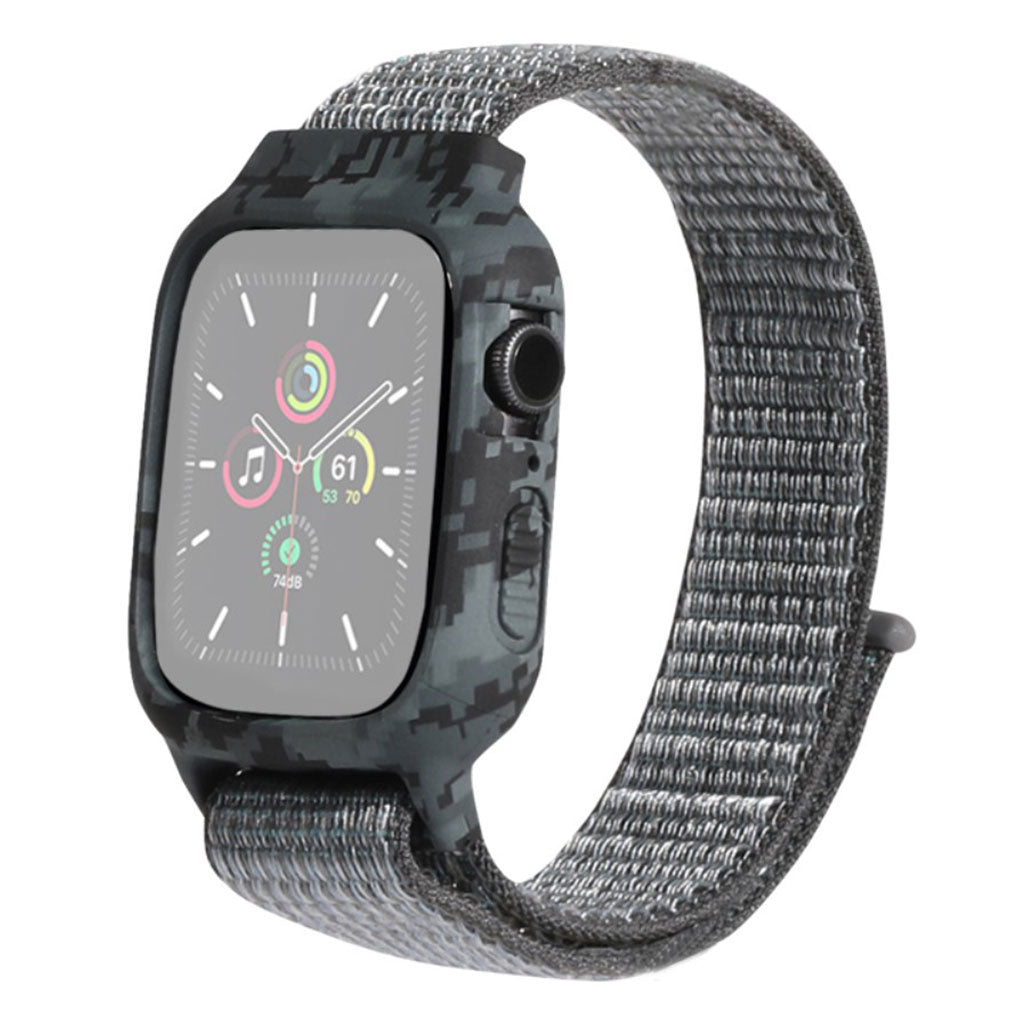 Apple Watch Series 6 / 5 44 mm unikt mønstret nylonklokkebånd - Grå