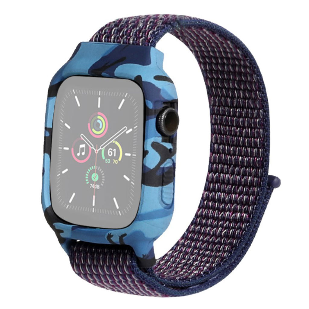 Apple Watch Series 6 / 5 44 mm unikt mønstret nylonklokkebånd - Indigo
