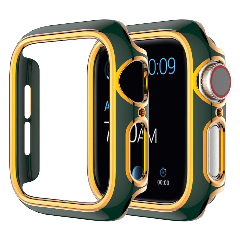 Apple Watch Series 6 / 5 44mm fargepyntedeksel - Grønn / Rose Gull
