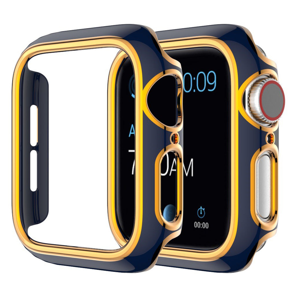 Apple Watch Series 6 / 5 44mm fargepyntedeksel - Blå / Rose Gull