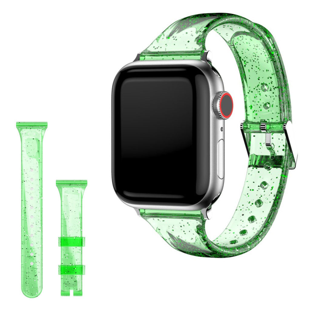 Apple Watch Series 6 / 5 40 mm klokkerem i glitterstil - Grønn