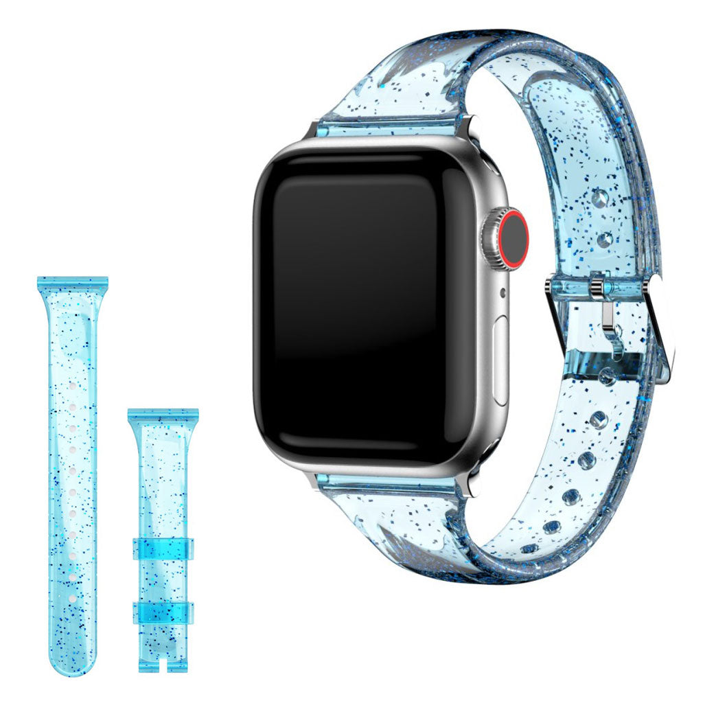 Apple Watch Series 6 / 5 40 mm klokkerem i glitterstil - Blå