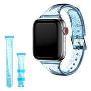 Apple Watch Series 6 / 5 40 mm klokkerem i glitterstil - Blå
