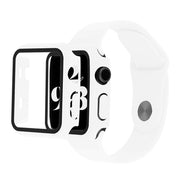 Apple Watch Series 6 / 5 40 mm deksel med herdet glass + klokkebånd - Hvit
