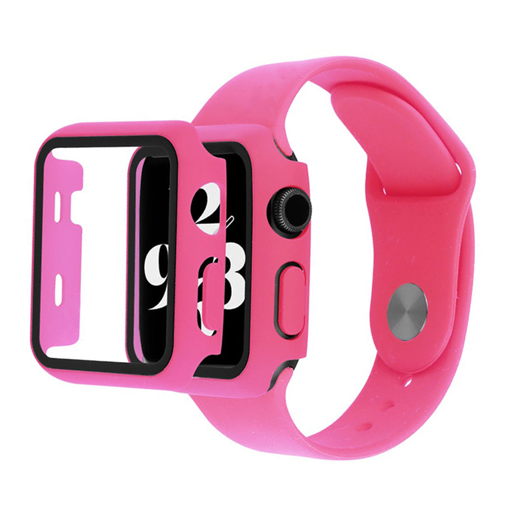 Apple Watch Series 6 / 5 40 mm deksel med herdet glass + klokkebånd - Rose
