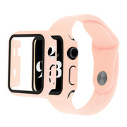 Apple Watch Series 6 / 5 40 mm deksel med herdet glass + klokkebånd - Lyserosa