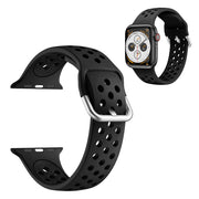 Tofarget silikonklokkebånd for Apple Watch Series 6 / 5 40mm - Svart