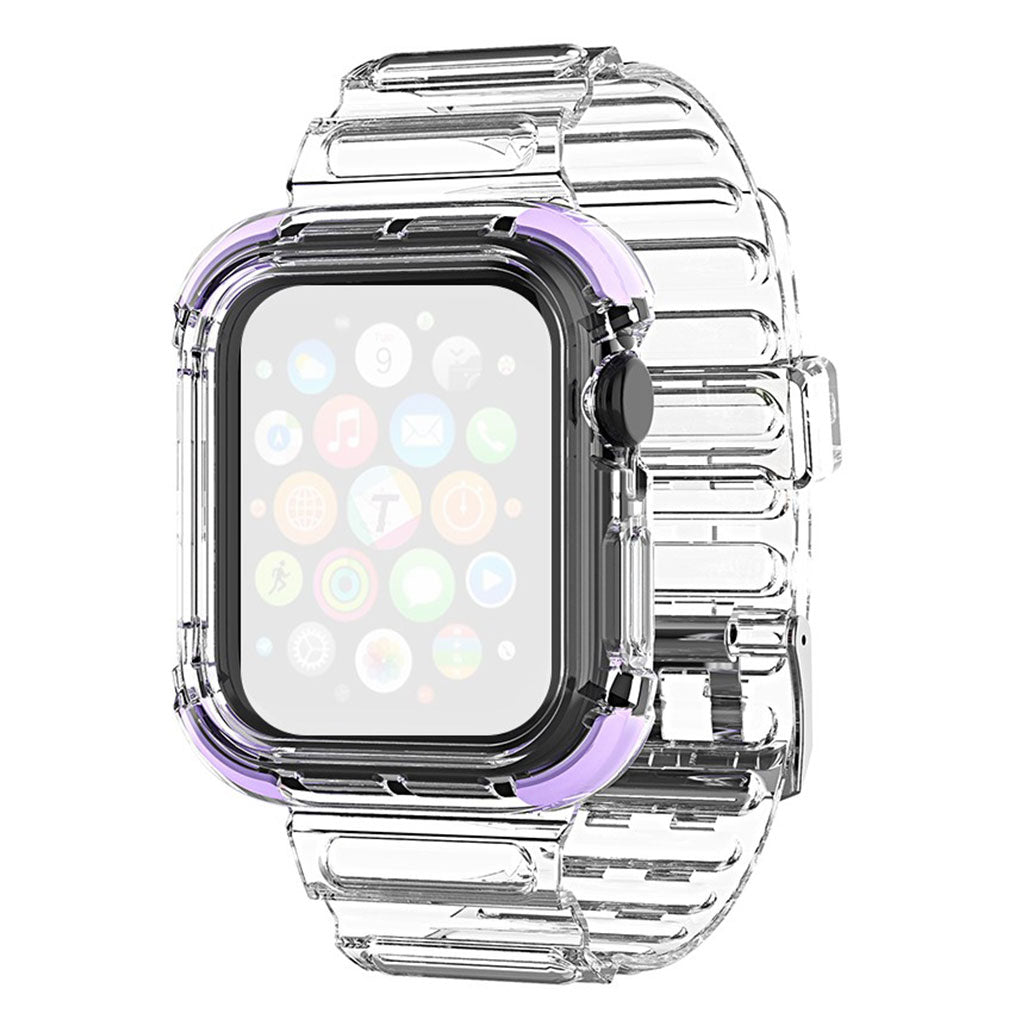 Apple Watch Series 6 / 5 40 mm klokkebånd med klar fargekant - Lilla