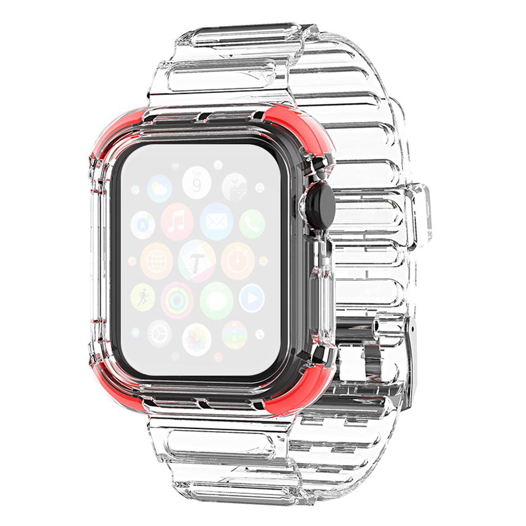 Apple Watch Series 6 / 5 40 mm klokkebånd med klar fargekant - Rød
