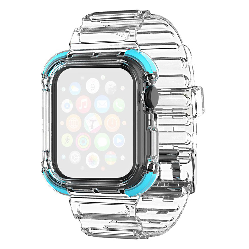 Apple Watch Series 6 / 5 40 mm klokkebånd med klar fargekant - Blå