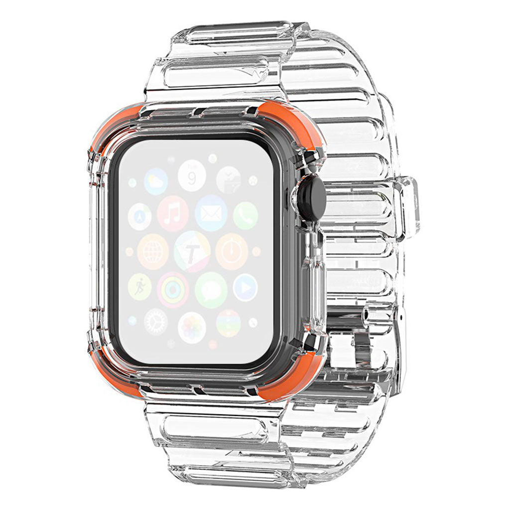 Apple Watch Series 6 / 5 40 mm klokkebånd med klar fargekant - Oransje