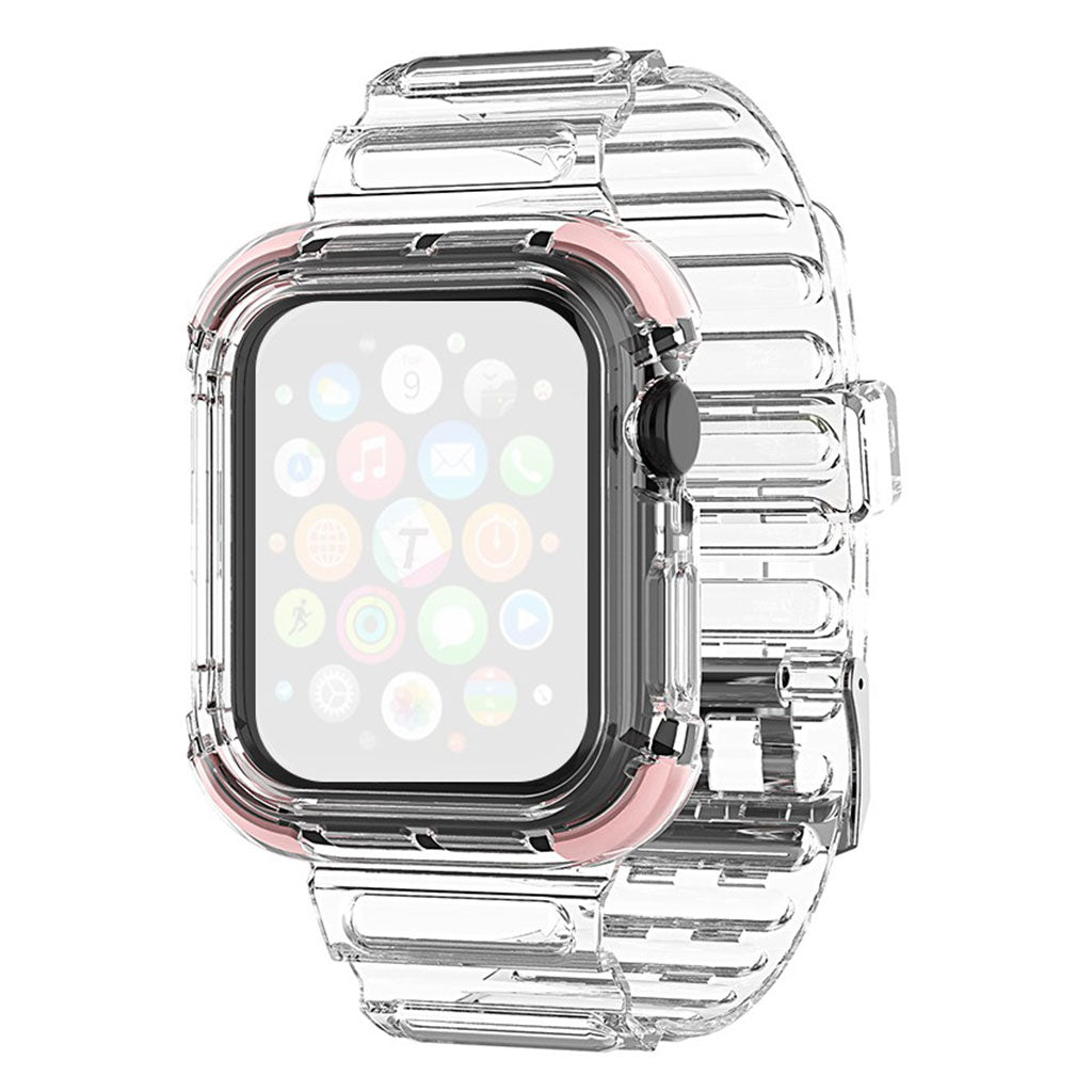 Apple Watch Series 6 / 5 40 mm klokkebånd med klar fargekant - Rosa