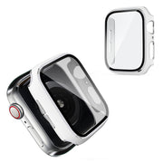 Apple Watch Series 6 / 5 40 mm kul ramme med herdet glass - Hvit / Sølv
