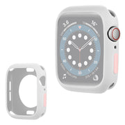 Apple Watch Serie 6 / 5 40 mm godterifarget silikonramme - Hvit / Rosa