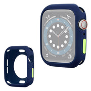 Apple Watch Serie 6 / 5 40 mm godterifarget silikonramme - Blå / Gulgrønn
