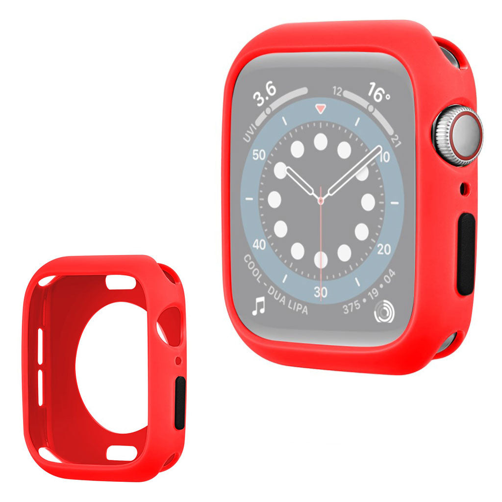 Apple Watch Serie 6 / 5 40 mm godterifarget silikonramme - Rød / Svart