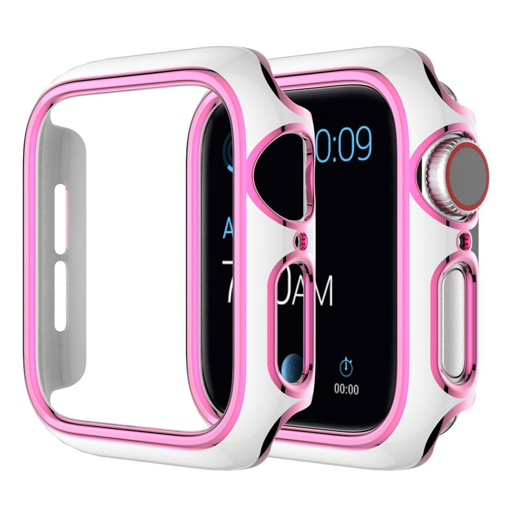 Apple Watch Series 6 / 5 40 mm fargepyntedeksel - Hvit / Rosa