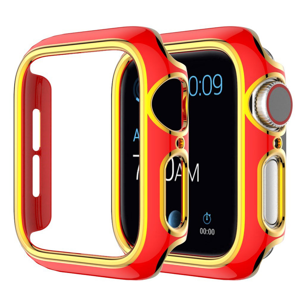 Apple Watch Series 6 / 5 40 mm fargepyntedeksel - Rød / Gull