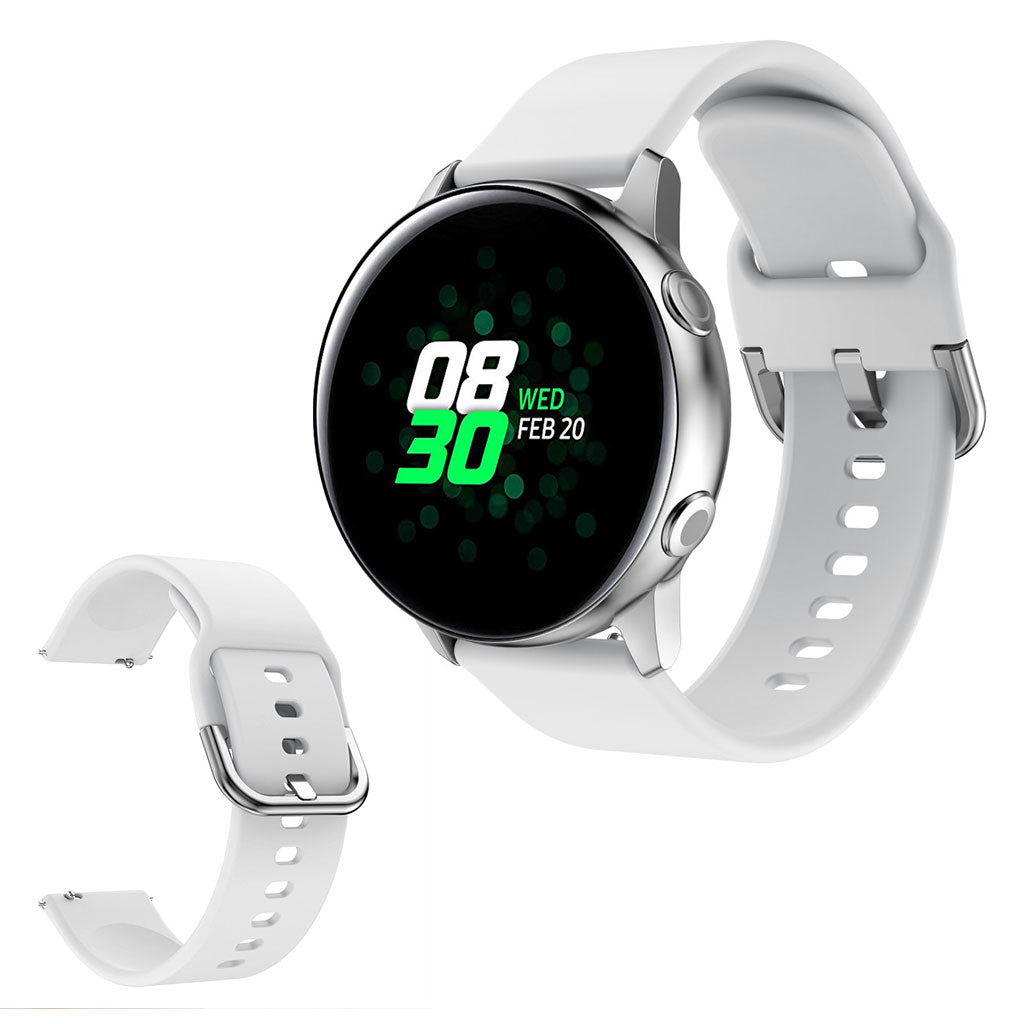 Samsung Galaxy Watch Active 2 - 40 mm klokkerem i silikon - Hvit