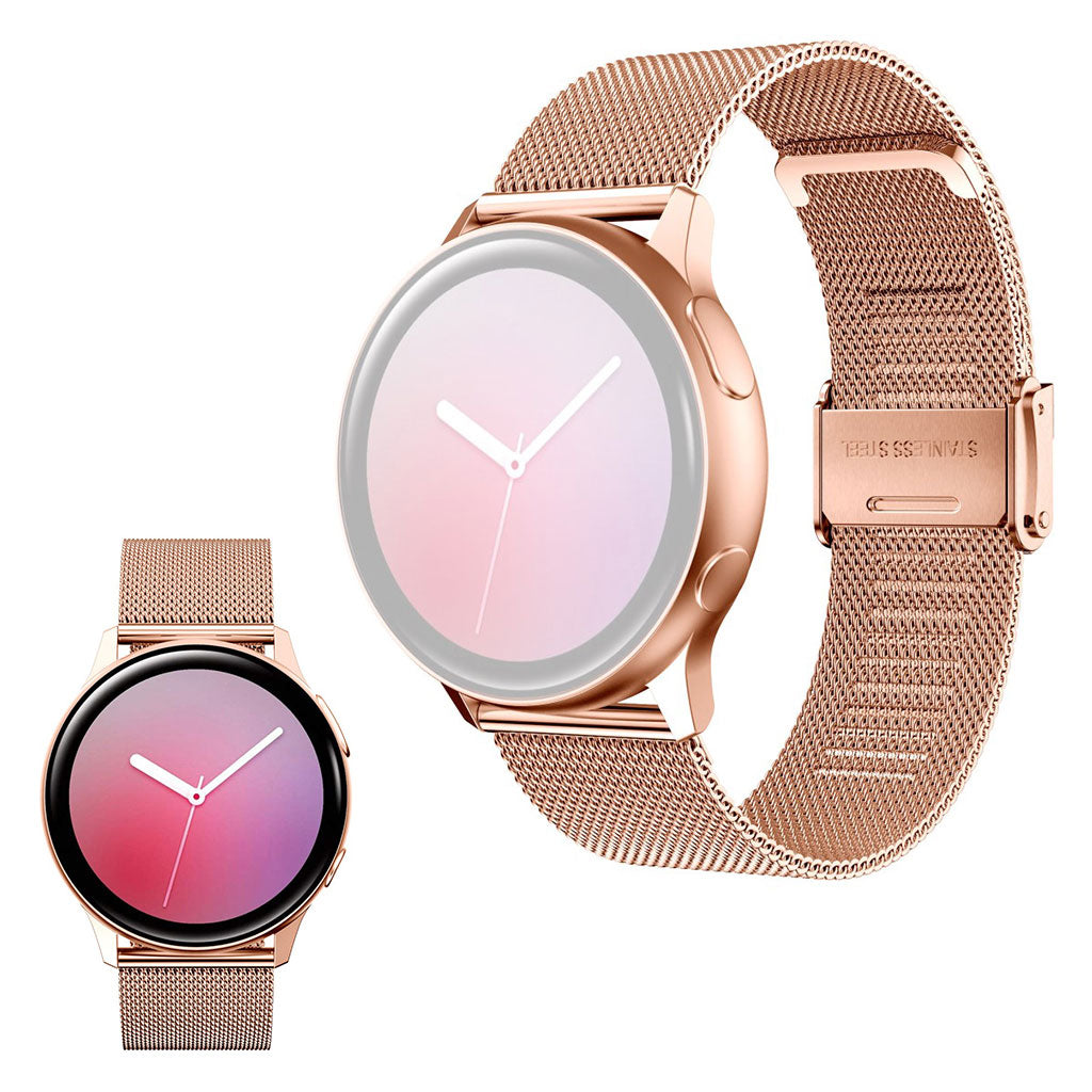 Armbånd i rustfritt stål til Samsung Galaxy Watch Active 2 - 44 mm / Watch Active - Rose Gull