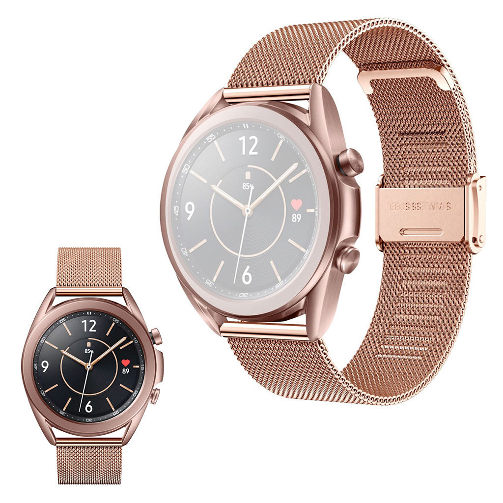 Samsung Galaxy Watch 3 (41 mm) urrem i rustfritt stål - Rose Gull