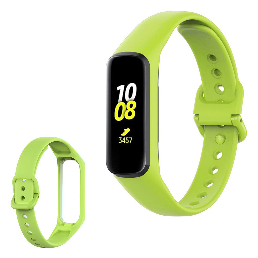 Samsung Galaxy Fit 2 enkelt silikonarmbånd - Lysegrønn