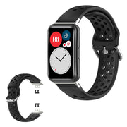 Huawei Watch Fit hulletset silikonarmbånd - Svart
