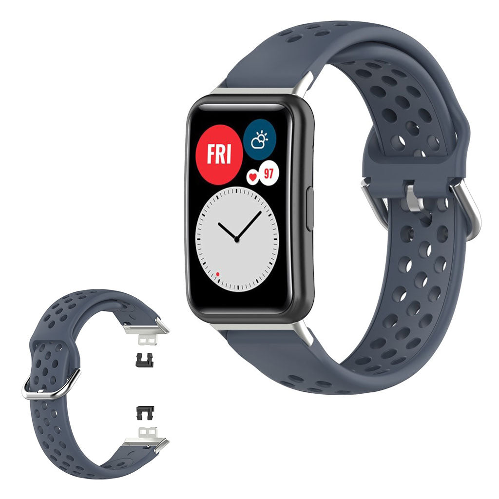 Huawei Watch Fit hulletset silikonarmbånd - Grå
