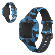 Garmin Vivofit Jr 3 mønster i silikonarmbånd - Kamuflasjeblå