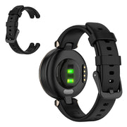 Ensfarget silikonarmbånd til Garmin Lily - Svart