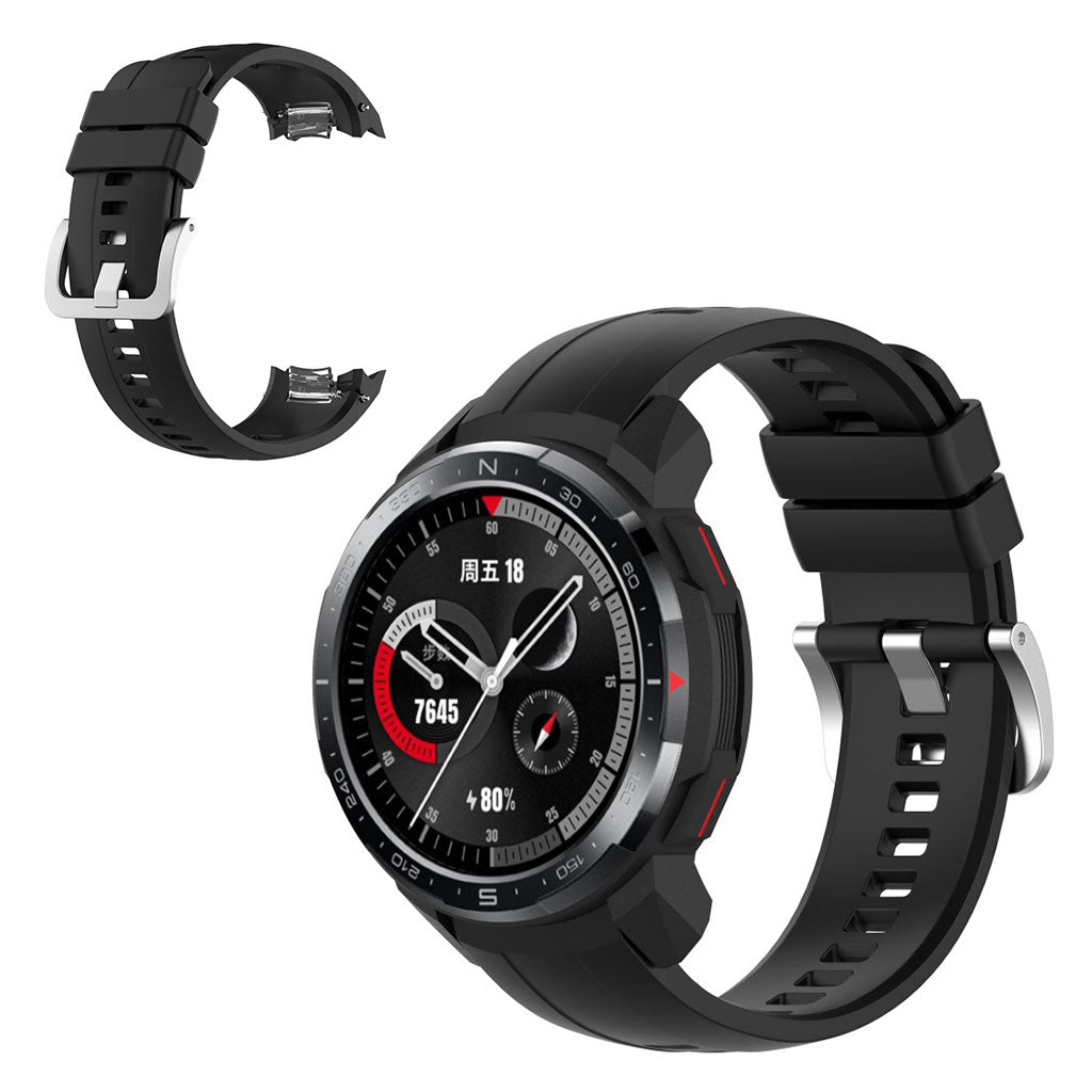 Honor Watch GS Pro silikonarmbånd - Svart
