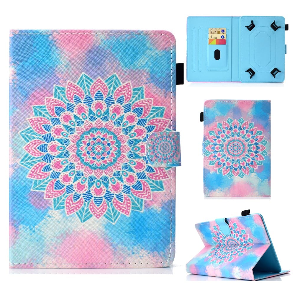 Patterned Universal 8-inch Tablet PU Leather Wallet Mobile Phone Case for Lenovo Tab 4 8, etc - Mandala