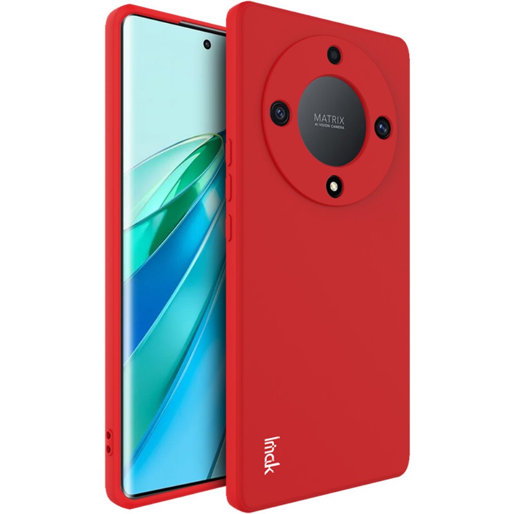 IMAK UC-4 Series for Honor Magic5 Lite 5G / X9a 5G Anti-drop Phone Cover Precise Cutout Straight Edge TPU Phone Case - Red