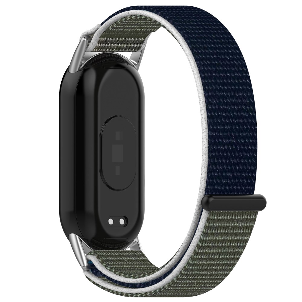 Xiaomi Mi Band 9 NFC / 9 / Smart Band 8 NFC / 8 Nylon Wrist Strap Bracelet Band with Magic Tape - Grey / Dark Blue