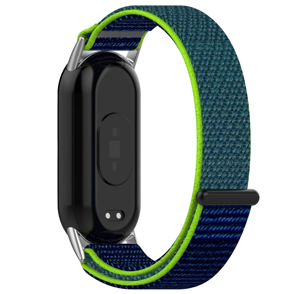 Xiaomi Mi Band 9 NFC / 9 / Smart Band 8 NFC / 8 Nylon Wrist Strap Bracelet Band with Magic Tape - Lime+Blue