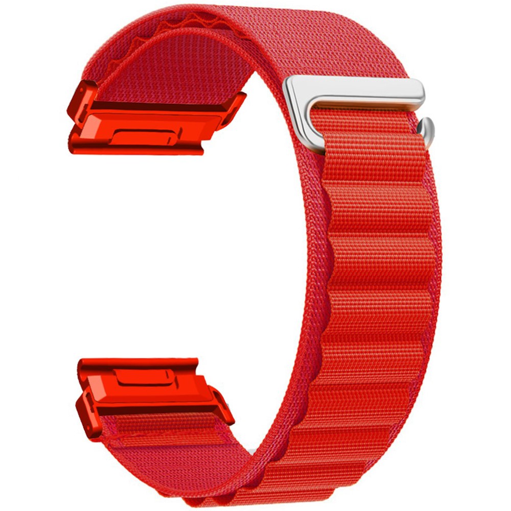 Garmin Fenix 7X Pro / 7X Watch Band 26mm Quick Release C Buckle Nylon Watch Strap - Red