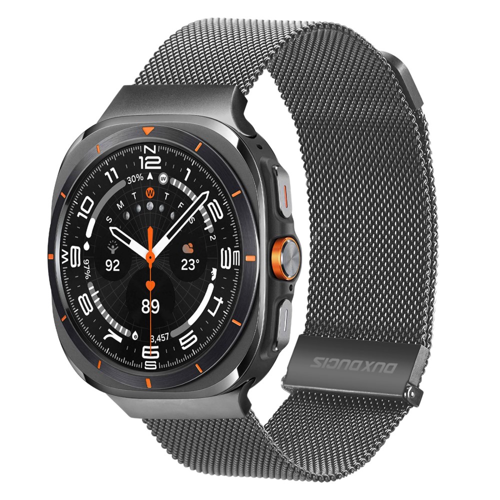 DUX DUCIS Samsung Galaxy Watch Ultra 47mm Magnetic Milanese Watch Band Stainless Steel Strap - Gun-Grey