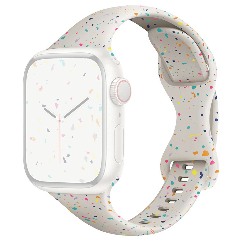 Rem Apple Watch Series 49mm - 45mm - 44mm - 42mm Silikonarmbånd - Stjernelys