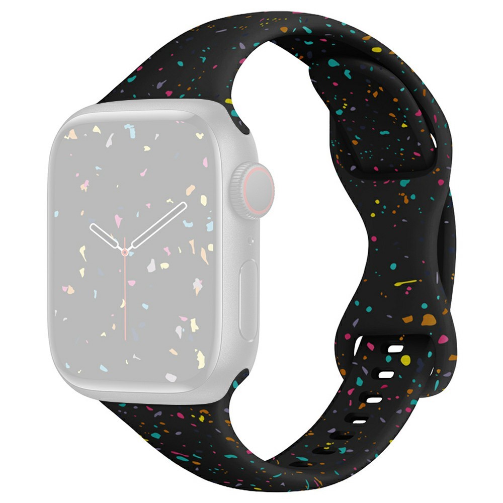 Rem Apple Watch Series 49mm - 45mm - 44mm - 42mm Silikonarmbånd - Svart