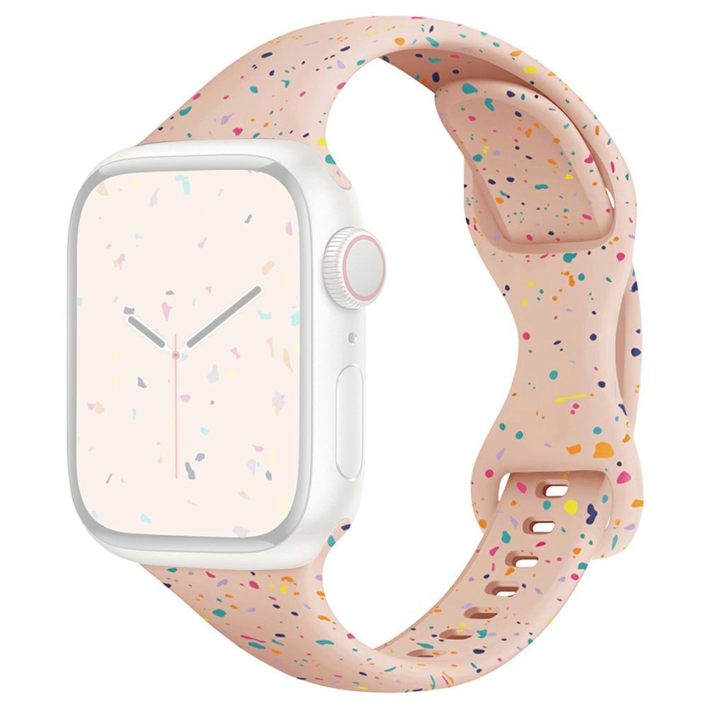 Rem Apple Watch Series 49mm - 45mm - 44mm - 42mm Silikonarmbånd - Rosa