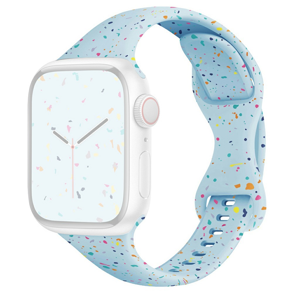 Rem Apple Watch Series 49mm - 45mm - 44mm - 42mm Silikonarmbånd - Babyblå