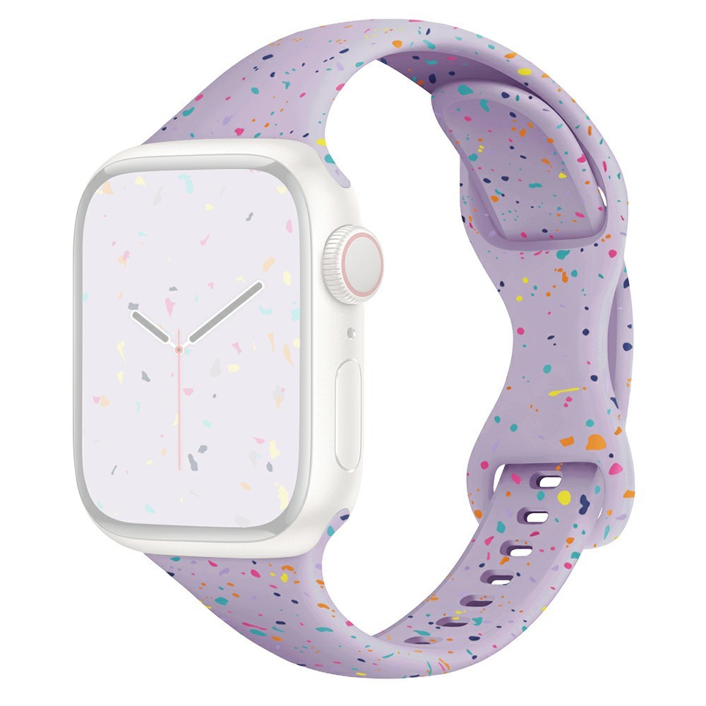 Rem Apple Watch Series 41mm - 40mm - 38mm Silikonarmbånd - Lyselilla