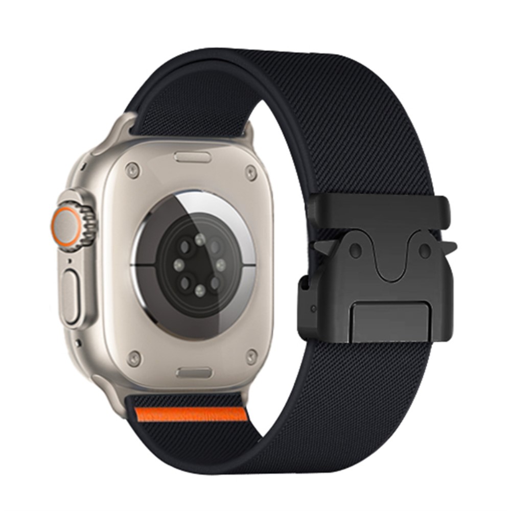 Rem Apple Watch Series 49mm - 45mm - 44mm - 42mm Nylonbånd - Svart